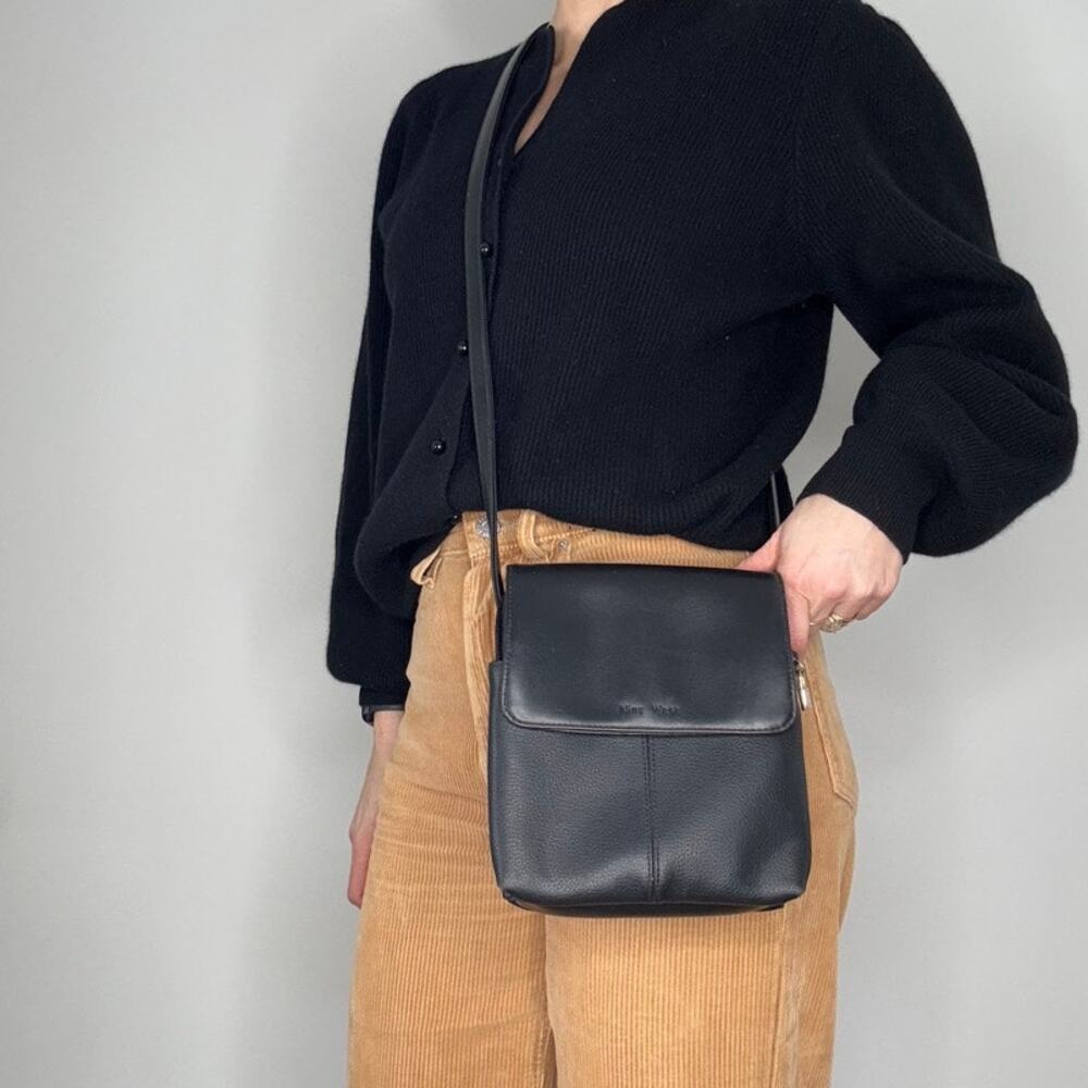 Vintage Nine West Faux Leather Crossbody‎ Shoulder Purse Organizer